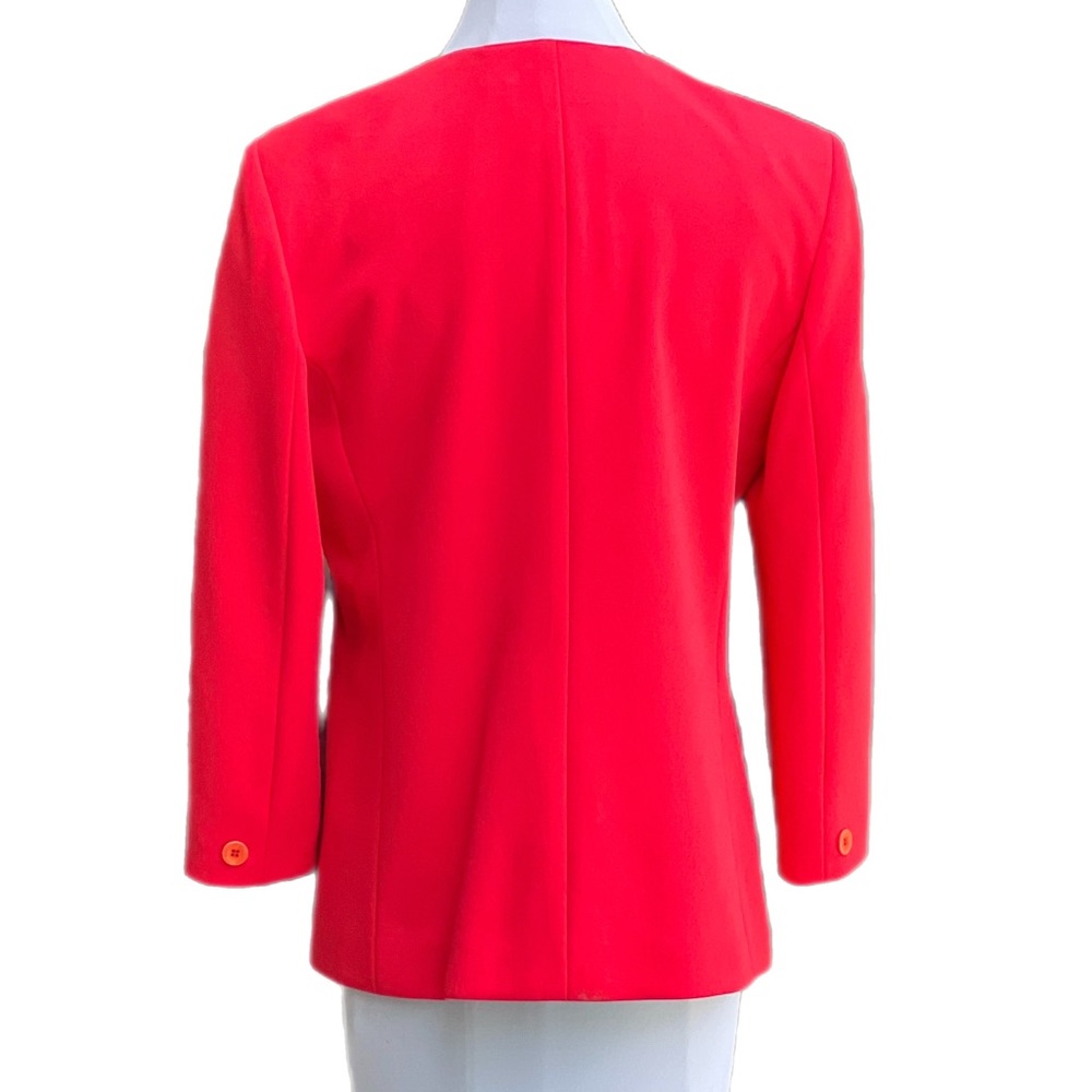 Vintage Red Givenchy Sport Blazer Suit Jacket Size 8 - Picture 5 of 12